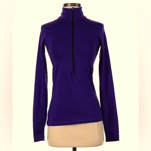 Nike Pro Dri Fit Half Zip Purple Long Sleeve Top